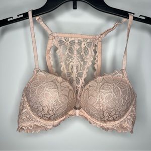 PINK Victoria's Secret Date Racerback Lace Push-Up Bra